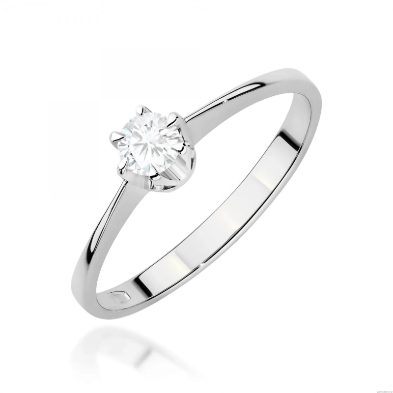 Pierścionek W0220 Diament Laboratoryjny 0,20ct białe złoto 375