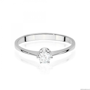 Pierścionek W0220 Diament Laboratoryjny 0,20ct białe złoto 375