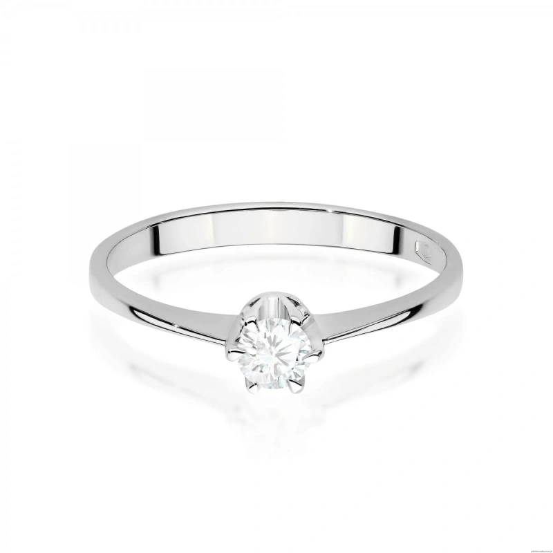 Pierścionek W0220 Diament Laboratoryjny 0,20ct białe złoto 375