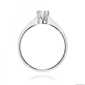 Pierścionek W0220 Diament Laboratoryjny 0,20ct białe złoto 375