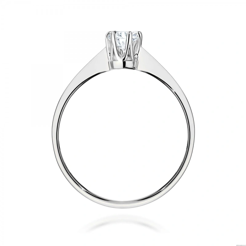 Pierścionek W0220 Diament Laboratoryjny 0,20ct białe złoto 375