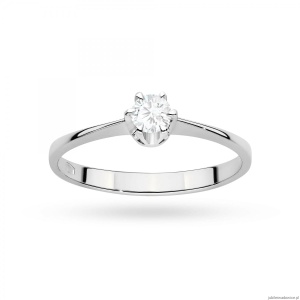 Pierścionek W0220 Diament Laboratoryjny 0,20ct białe złoto 375