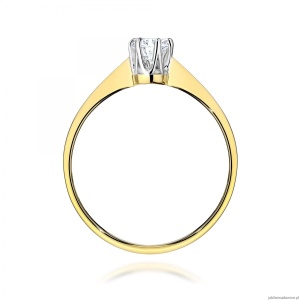 Pierścionek W0220 Diament Laboratoryjny 0,20ct żółte złoto 375