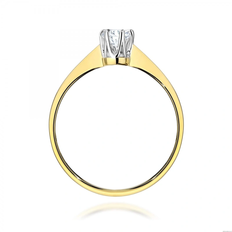 Pierścionek W0220 Diament Laboratoryjny 0,20ct żółte złoto 375