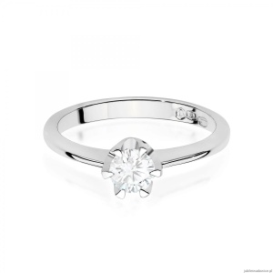 Pierścionek W0220 Diament Laboratoryjny 0,70ct białe złoto 375