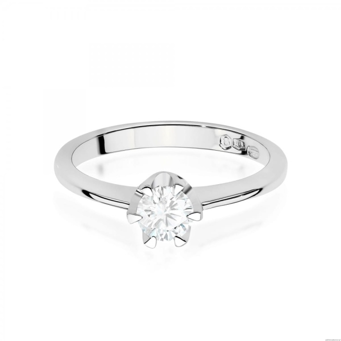Pierścionek W0220 Diament Laboratoryjny 0,70ct białe złoto 375
