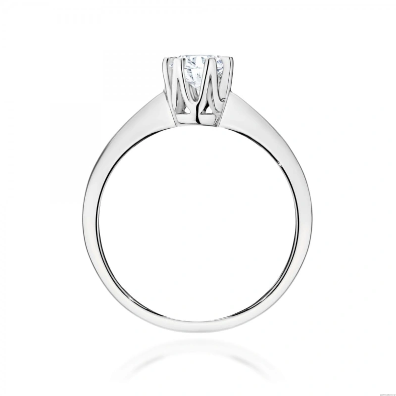 Pierścionek W0220 Diament Laboratoryjny 0,70ct białe złoto 375