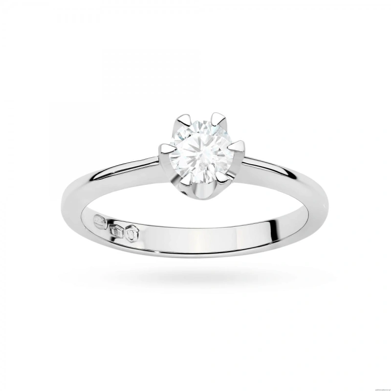 Pierścionek W0220 Diament Laboratoryjny 0,70ct białe złoto 375
