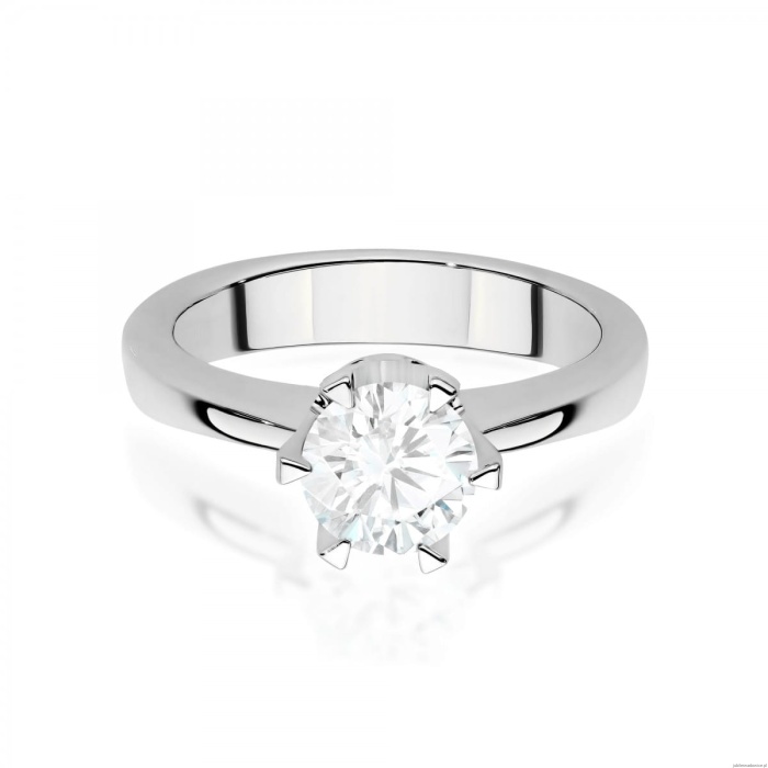 Pierścionek W0220 Diament Laboratoryjny 1,00ct białe złoto 375