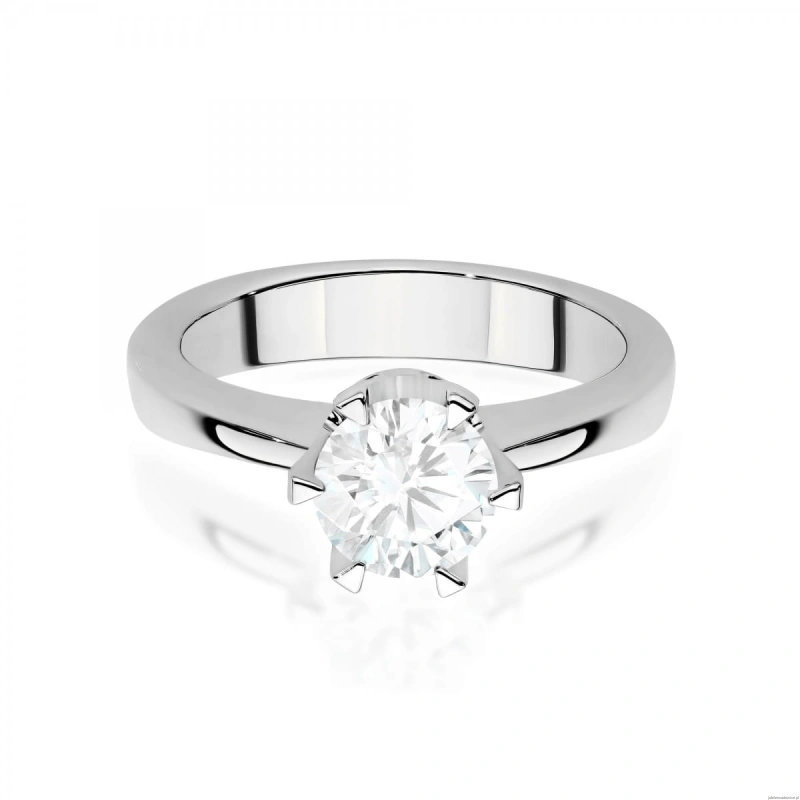 Pierścionek W0220 Diament Laboratoryjny 1,00ct białe złoto 375