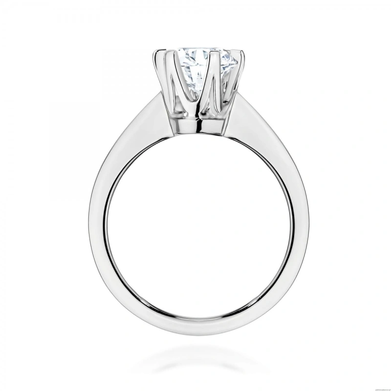 Pierścionek W0220 Diament Laboratoryjny 1,00ct białe złoto 375