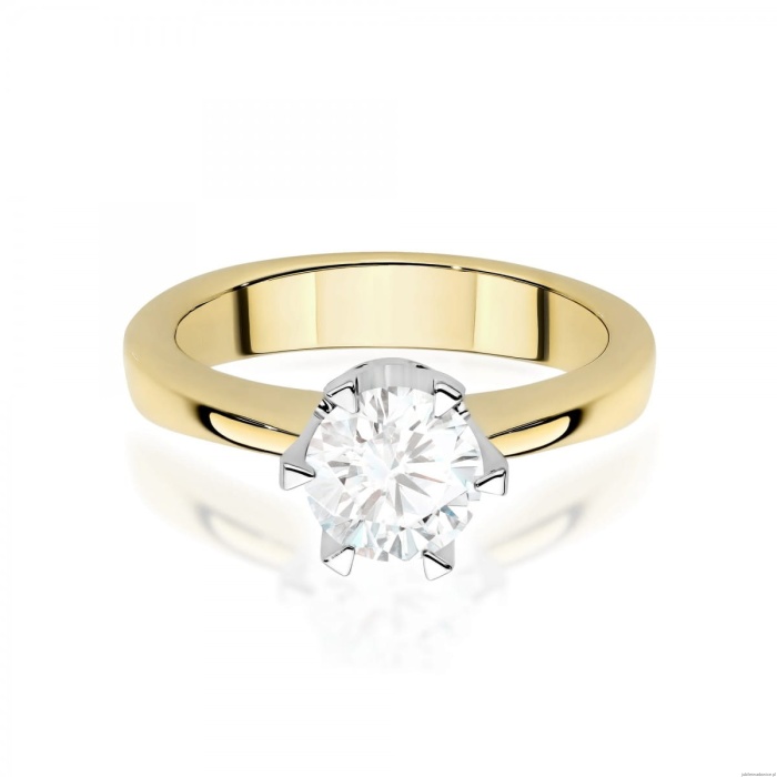 Pierścionek W0220 Diament Laboratoryjny 1,00ct żółte złoto 375