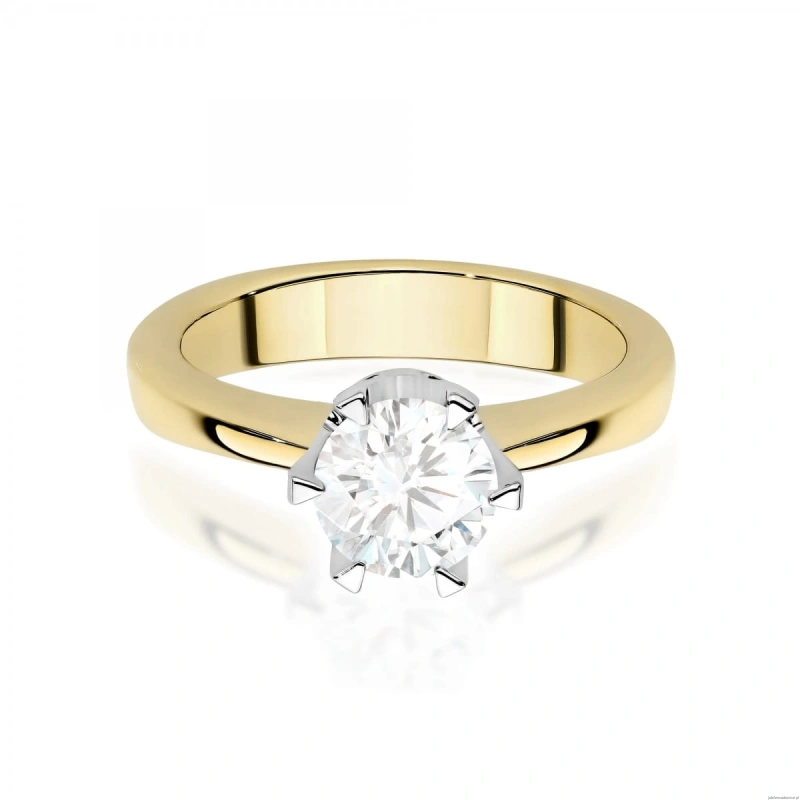 Pierścionek W0220 Diament Laboratoryjny 1,00ct żółte złoto 375