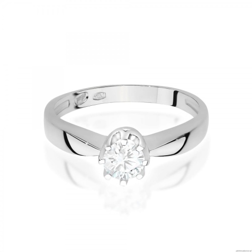Pierścionek W0228 Diament Laboratoryjny 0,30ct białe złoto 375