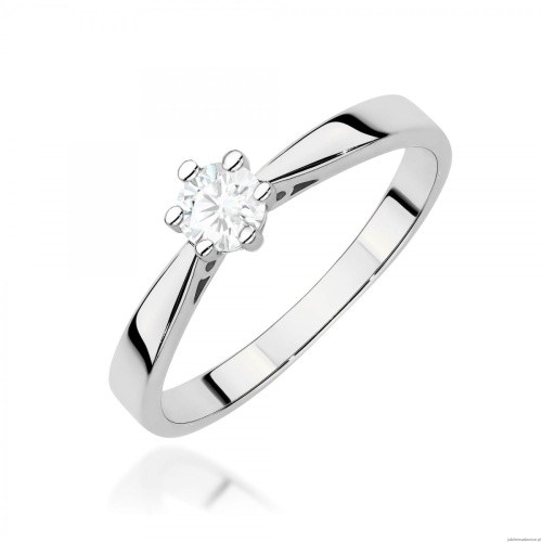 Pierścionek W0229B Diament Laboratoryjny 0,30ct białe złoto 375