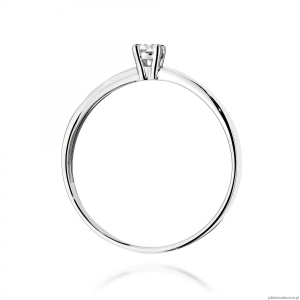 Pierścionek W0230 Diament Laboratoryjny 0,10ct białe złoto 375