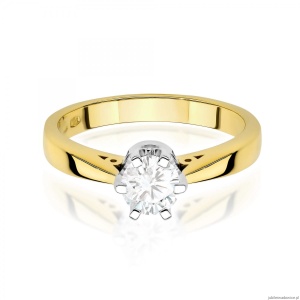Pierścionek W0234 Diament Laboratoryjny 1,00ct żółte złoto 375