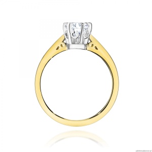 Pierścionek W0234 Diament Laboratoryjny 1,00ct żółte złoto 375