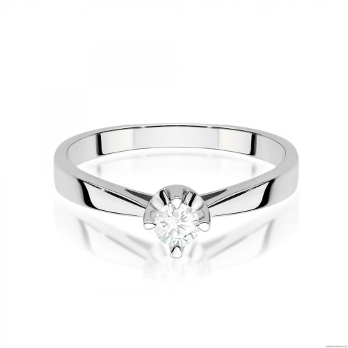 Pierścionek W0293 Diament Laboratoryjny 0,20ct białe złoto 375
