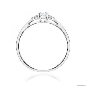 Pierścionek W0428 Diament Laboratoryjny 0,10ct białe złoto 375