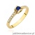 Pierścionek W0435 Szafir 0,15ct żółte złoto 375