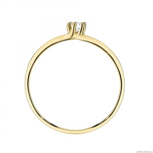 Pierścionek W0459 Diament Laboratoryjny 0,10ct żółte złoto 375