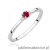 Pierścionek W0464 Rubin 0,15ct białe złoto 375