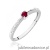 Pierścionek W0465 Rubin 0,15ct białe złoto 375