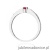 Pierścionek W0465 Rubin 0,15ct białe złoto 375