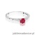 Pierścionek W0466 Rubin 0,30ct białe złoto 375