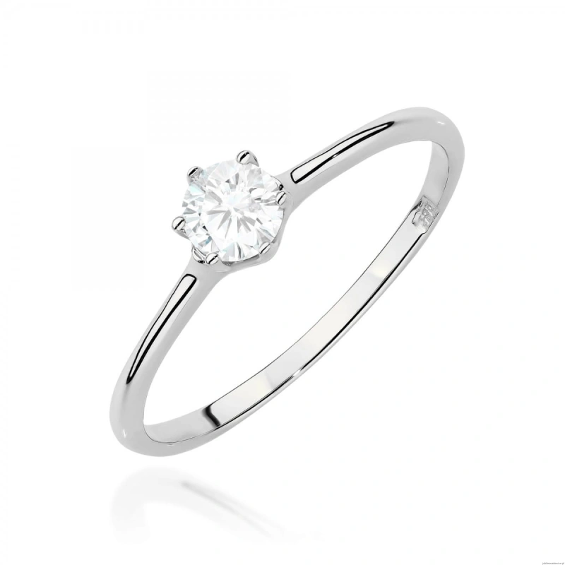 Pierścionek W0499 Diament Laboratoryjny 0,25ct białe złoto 375
