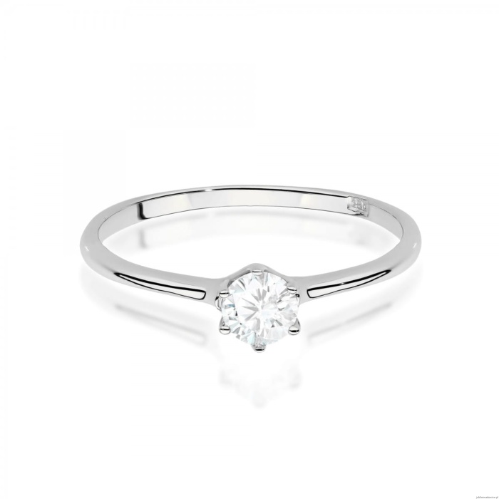 Pierścionek W0499 Diament Laboratoryjny 0,25ct białe złoto 375