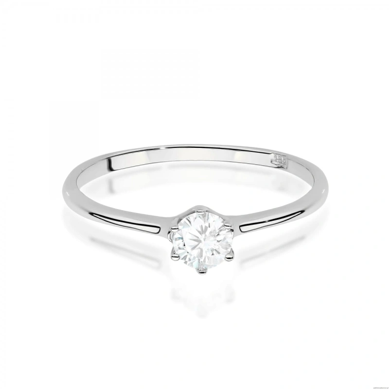 Pierścionek W0499 Diament Laboratoryjny 0,25ct białe złoto 375