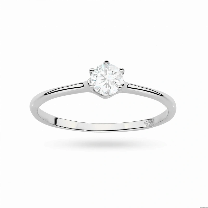 Pierścionek W0499 Diament Laboratoryjny 0,25ct białe złoto 375