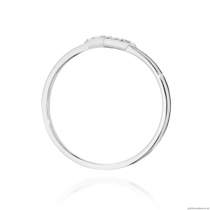 Pierścionek W0602 z diamentami białe złoto 375