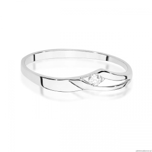 Pierścionek W0609 Diament 0,04ct białe złoto 375