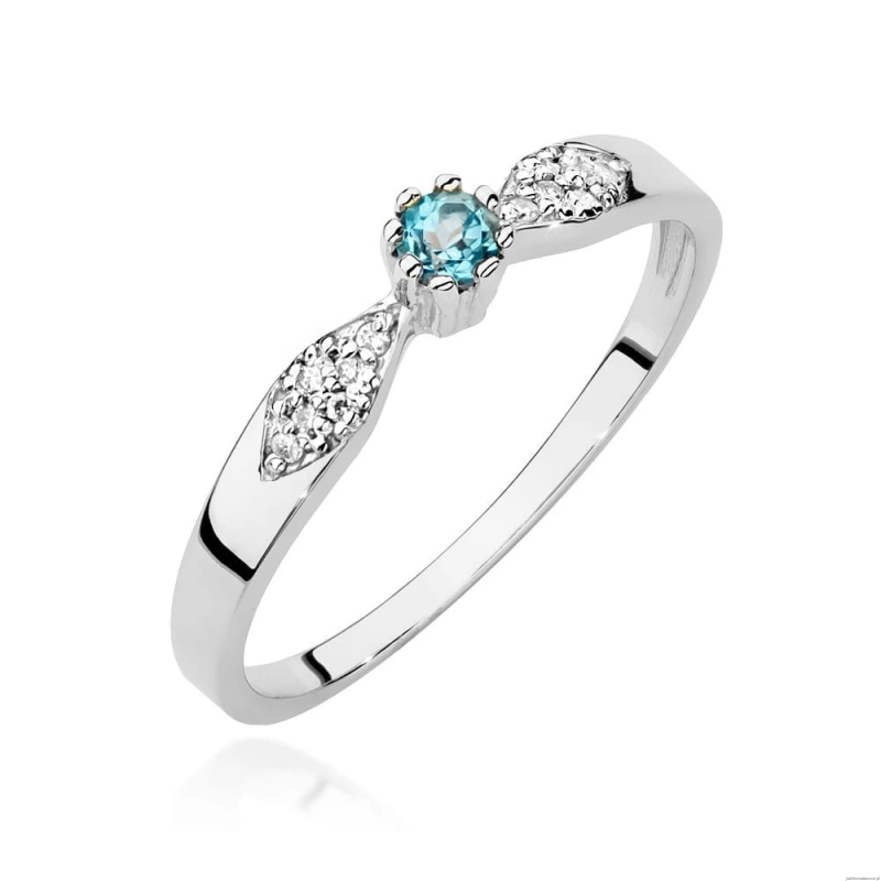 Pierścionek W0613 Topaz Swiss 0,15ct białe złoto 375