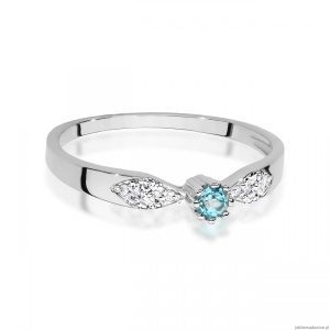 Pierścionek W0613 Topaz Swiss 0,15ct białe złoto 375