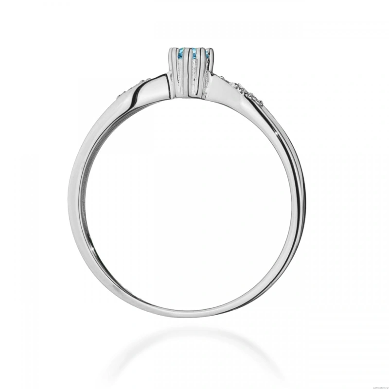 Pierścionek W0613 Topaz Swiss 0,15ct białe złoto 375