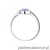 Pierścionek W0616 Tanzanit 0,35ct białe złoto 375