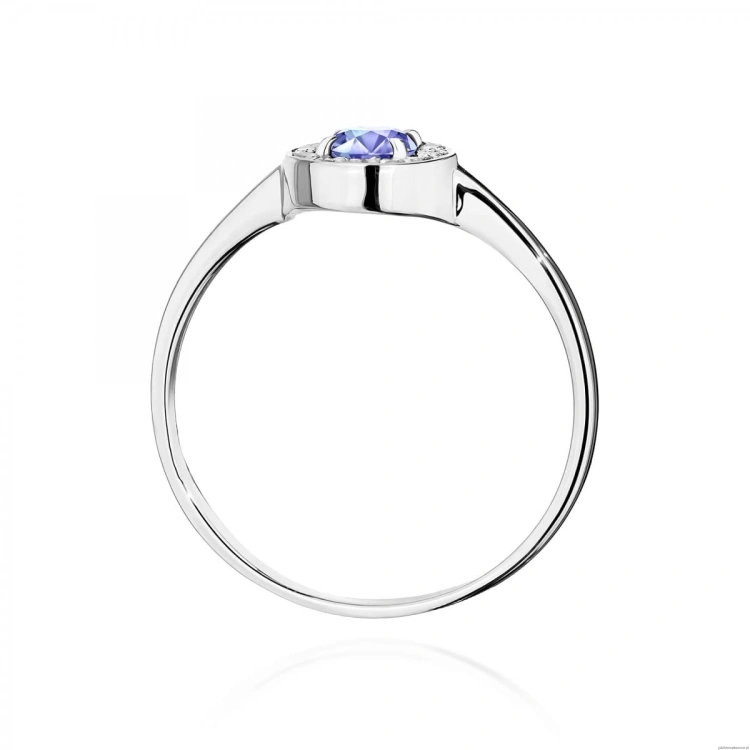 Pierścionek W0616 Tanzanit 0,35ct białe złoto 375