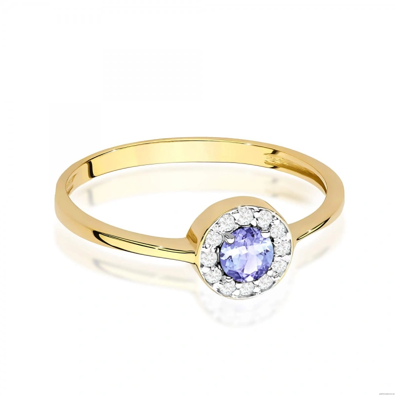 Pierścionek W0616 Tanzanit 0,35ct żółte złoto 375