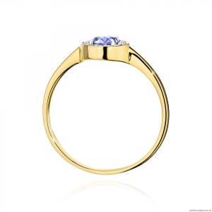 Pierścionek W0616 Tanzanit 0,35ct żółte złoto 375