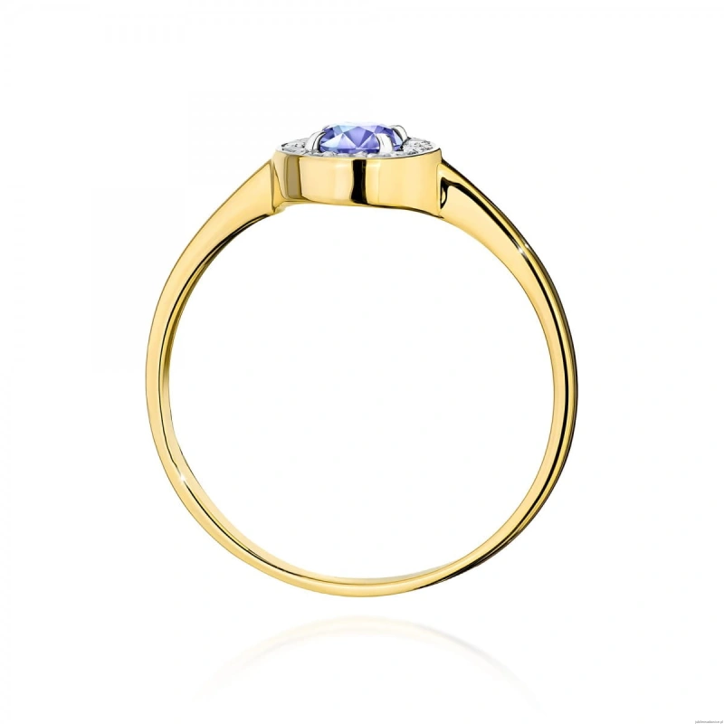 Pierścionek W0616 Tanzanit 0,35ct żółte złoto 375