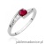 Pierścionek W0618 Rubin 0,30ct białe złoto 375