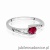 Pierścionek W0618 Rubin 0,30ct białe złoto 375