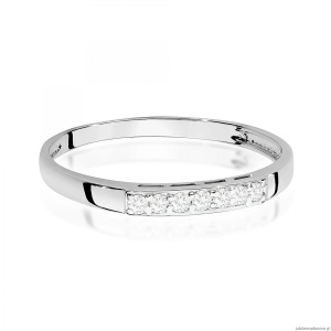 Pierścionek W0619 z diamentami białe złoto 375