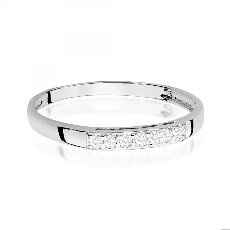 Pierścionek W0619 z diamentami białe złoto 375