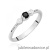 Pierścionek W0620 Czarny Diament 0,12ct białe złoto 375