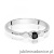 Pierścionek W0620 Czarny Diament 0,12ct białe złoto 375
